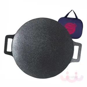 에버템즈 키친아트 캠핑 그리들팬 36CM 가방 무쇠그리들 솥뚜껑불판 캠핑불판 고기판