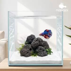 [모비딕]천연 블랙 화산석 어항 꾸미기 수초 수족관 돌 장식 (소 3~5cm)