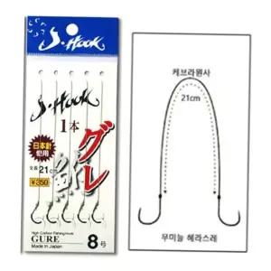 민물묶음채비 씨타임 JHOOK 케브라 헤라스레 민물 묶음바늘 채비