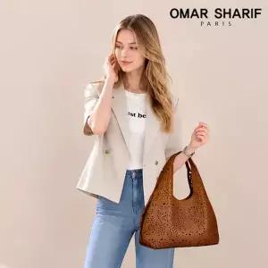 [오마샤리프] 천연 소가죽 펀칭 소프트 여성 호보백 OS3101