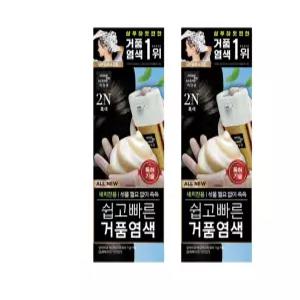 올뉴!! 미쟝센 쉽고빠른거품염색 2N 흑색 / 2개