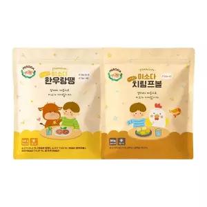 [보리보리/미소다]아기반찬 미소다 한우랑땡 2종세트 돼지랑땡 치림프볼 치킨너겟 새우랑땡