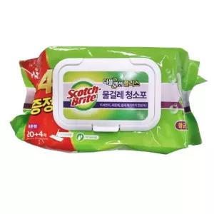 막대걸레리필 더블액션 플러스 물걸레 청소포 표준형 물걸레청 20매