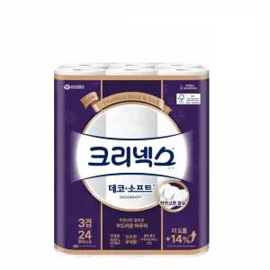 [슈퍼적립] 크리넥스 데코앤소프트 28m 24롤, 2팩