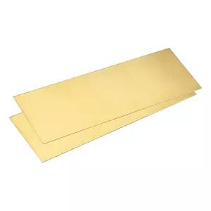 uxcell 2Pcs 황동 시트 2인치 x 4인치 금속 003인치 두께의 H62 플레이트 DIY 공예 전기 수리 산업용
