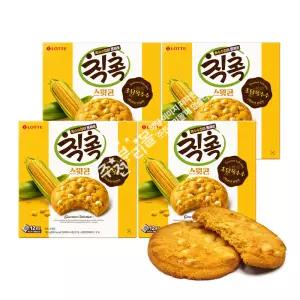 롯데 칙촉 스윗콘(180g) x 4통 과자 비스킷 쿠키 간식