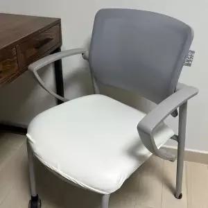[핫트랙스]화이트 가죽 식탁의자 방석 시트커버 가구 인테리어 리폼용(WFP98BQ)