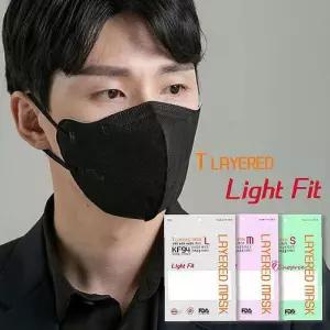 T레이어드 마스크 새부리형 라이트핏 100매 5매입X20팩pqr236