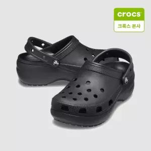 크록스 여성 클래식 플랫폼 클로그 블랙 206750-001