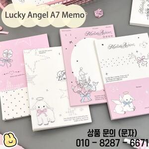 50매 럭키 엔젤 A7 메모 노트는 찢어지거나 접착되지 않으며 휴대용 패드 노트입니다.