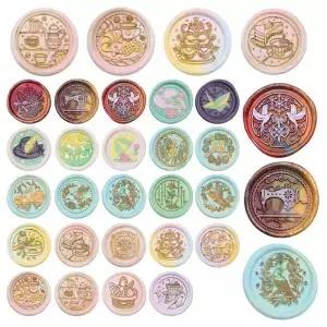 레트로 왁스 인감 스탬프 꽃 새 케이크 디저트 씰링 헤드 DIY 공예 웨딩 장식 스크랩북