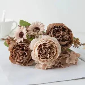 인공 꽃 실크 페르시아 모란 야외 야드 정원 축제 결혼식 신부 부케 홈 룸 DIY 선물 상자 스크랩북 장식