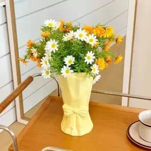 프랑스 니치 크리에이티브 화병 거실 핸드헬드 보우 부케 드라이플라워 어레인지 고급 장식품