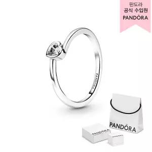 [롯데백화점]판도라 [백화점 보증서 제공] 클리어 틸티드 하트 솔리테어 링_199267C02