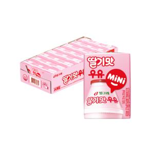 빙그레 딸기맛우유미니120mlX24팩(1box)/무료배송