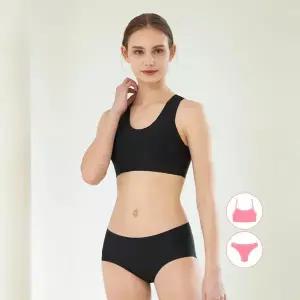 [베이직엘르]베이직스킨 여성인 X백 래쉬가드이너 브라+팬티 수영복세트 BEL S247K_P318092295
