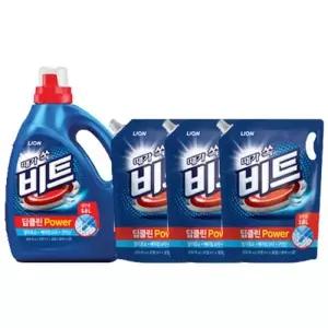 [텐바이텐]비트 세탁세제 딥클린 파워 액체세제 일반 용기 3L 1개 + 리필 2L 3