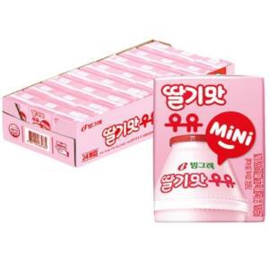 빙그레 딸기맛 멸균우유 미니 120ml 24팩