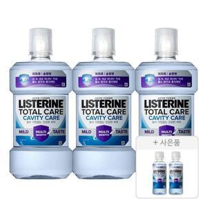 리스테린 토탈케어 캐비티케어 마일드 1L 3개 + 증정(캐비티케어 100ml 2개)