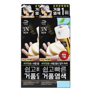 미쟝센 올뉴 쉽고 빠른 거품염색 3N 흑갈색 2개