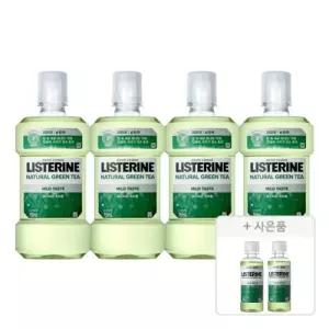 리스테린 그린티 마일드 750ml 4개 + 증정(그린티 100ml 2개)