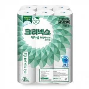 크리넥스 두루마리 화장지 물에 녹는 에어셀 45m 24롤_23316033