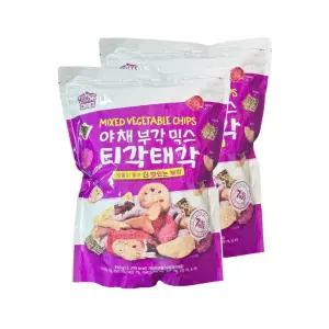 코스트코 Mama's Choice 티각태각 야채 부각 450g 2봉지, 다시마 김 연근 비트 고구마 튀각 원물 간식 부각 맥주 안주