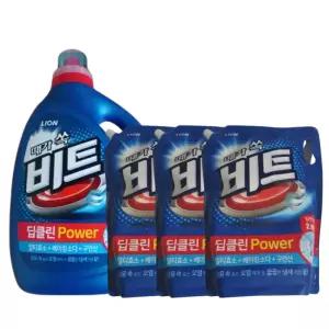 비트 딥클린 파워 액체세제 일반 용기 3L, 1개 + 리필, 2L, 3개