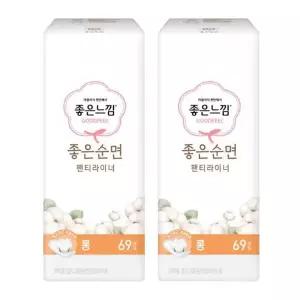 [좋은느낌] 좋은느낌 좋은순면 팬티라이너 롱 69Px2팩