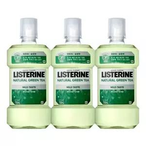 리스테린액 내추럴 그린티 마일드 750ml 3개