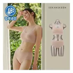 세컨스킨 냉감모달 심리스 브라팬티 1세트