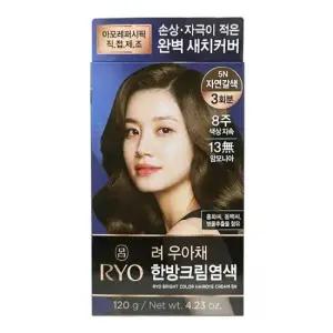새치커버 려 우아채 한방 새치 크림 염색약 자연갈색 5N