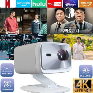 정품 레노버 샤오신 100P 프로젝터 35000루멘 포커스 WIFI6 초고화질 스마트 홈 시어터 360 PTZ 4K 휴대용 프로젝터