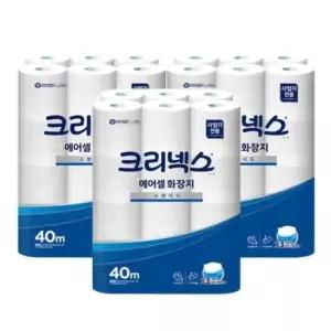 변기 45086 크리넥스 물에잘녹는 에어셀 롤화장지 72롤 40M