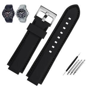 Oris Aquis 시계 밴드 스트랩 용 실리콘 방수 스포츠 고무 팔찌 블랙 볼록 22x12mm 24x11mm