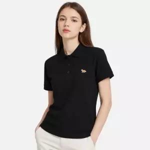 메종키츠네 6S OW00207KP0001 P199 베이비 폭스 여성 PK 셔츠 블랙