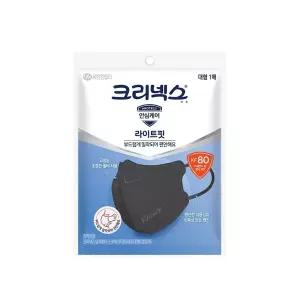 NEW 크리넥스 KF80 라이트핏 새부리형 국내생산 마스크 블랙 대형1P X 40개