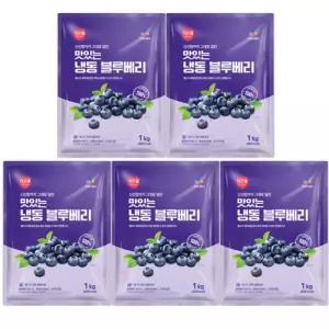 이츠웰 냉동블루베리 5kg( 1kg 5개)