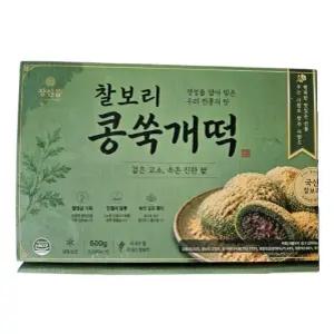 장사의신 찰보리 앙금 인절미 쑥 떡 개떡 국산 콩쑥개떡 50g 12개입
