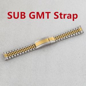 SUB GMT 20mm 시계 호환용 호환용줄 316L 스테인리스 스틸 PVD 로즈골드 실버 블랙 밴드 호환  MOD 용