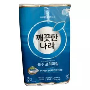 깨끗한나라 순수 프리미엄 더클래스 30m 30롤 2팩