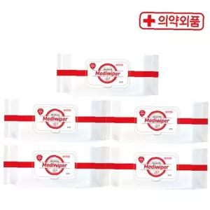 물티슈 손소독티슈 80매 메디와이퍼 5개 캡형 (의약외품)