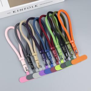 휴대용 휴대폰 손목 스트랩 나일론 다채로운 낙하 방지 끈 테더 탭 탈부착 가능한 핸드폰 걸이 줄 클립