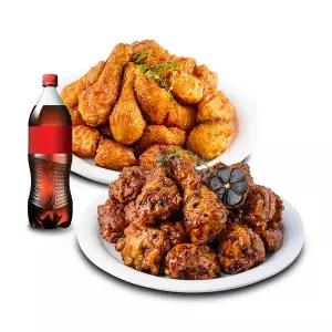 (호식이두마리) 간장치킨+딥블랙갈릭치킨+콜라500ml
