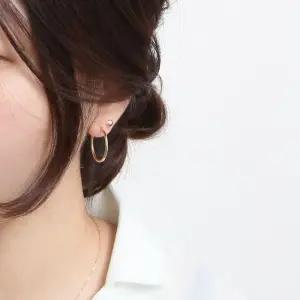 14K 골드필드 기본 20mm 골드 란우 파이프 여성 선물