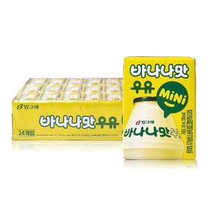 빙그레 바나나맛우유 미니 120ml x 24팩 멸균 바나나우유