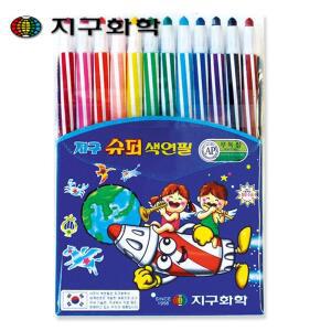 [솔로몬샵]슈퍼색연필 12색 샤프식색연필/지구화학색연필