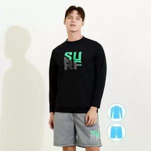 [하프클럽/베이직 엘르]베이직엘르 남성인 맨투맨 래쉬가드 비치반바지 세