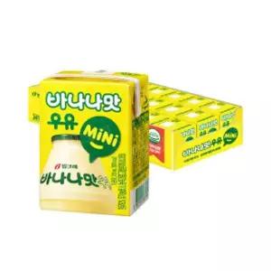 바나나맛우유 미니 24팩 | 빙그레 | 건강한간식 생크림 팬트리 탕비실 휴게실 편의점 쉐이크 영양간식