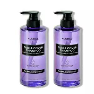 쿤달 올데이 스멜커버 청소년 샴푸 플럼앤그레이프프룻 400ml 2개